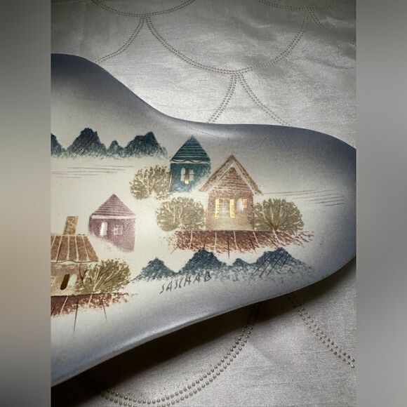 SASCHA B BRASTOFF MID-CENTURY‎ MCM ASHTRAY, DISH - ROOFTOPS - SIGNED - Picture 7 of 14